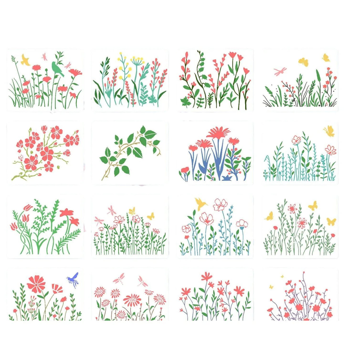Stencils de Flores - 13x15cm