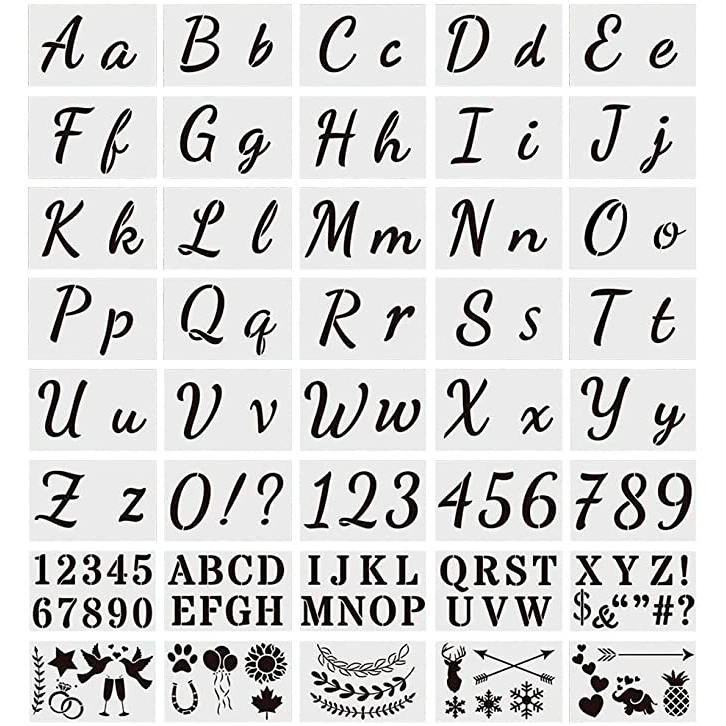 Stencils Letras do Alfabeto - 40pcs