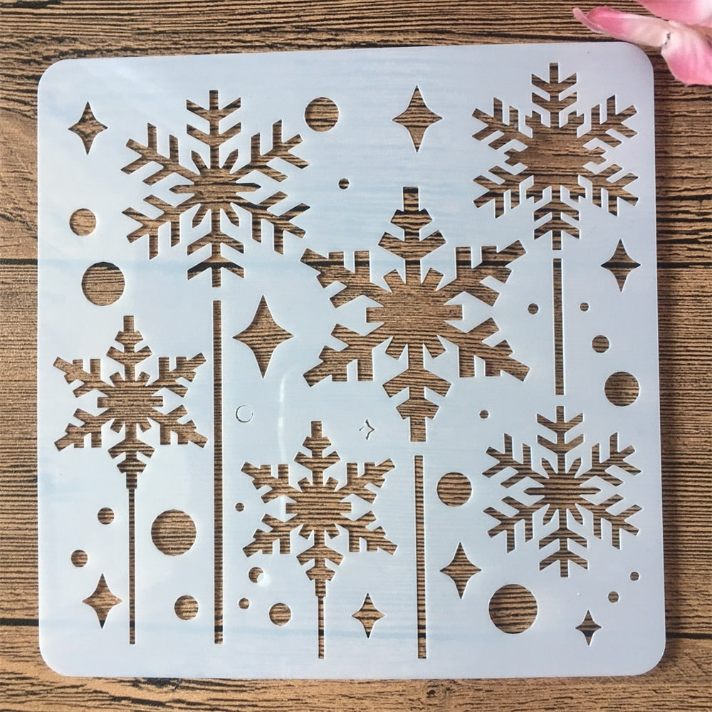 24Pcs/Set 15x15cm Stencils de Natal