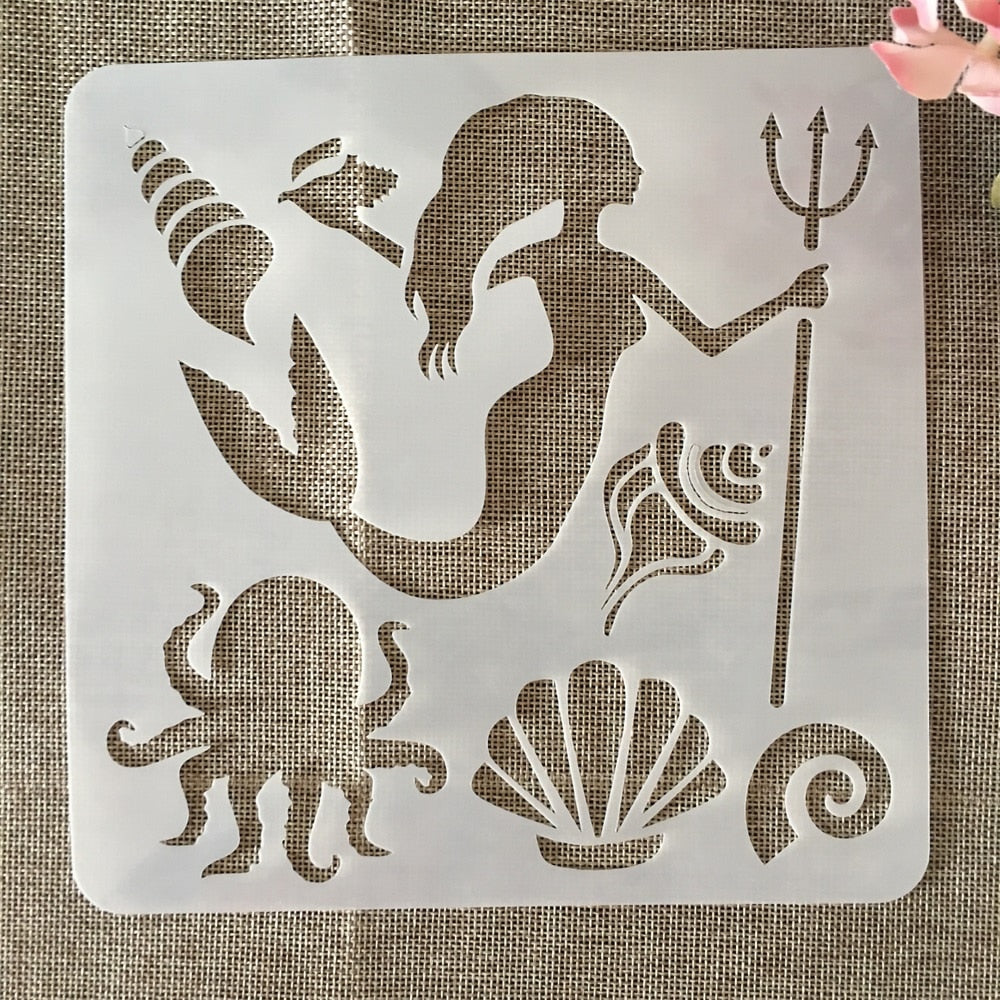 20Pcs/Set 20cm Stencils Marinhos
