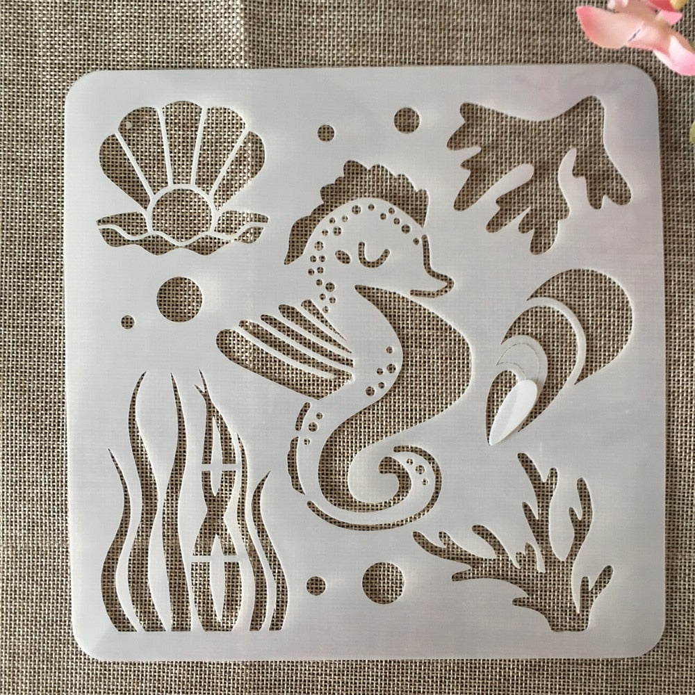 20Pcs/Set 20cm Stencils Marinhos