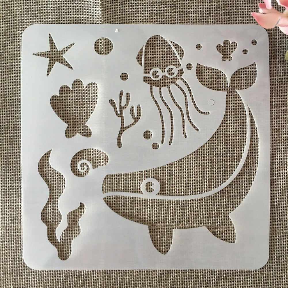 20Pcs/Set 20cm Stencils Marinhos