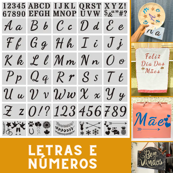 Moldes de Letras - 40 pcs