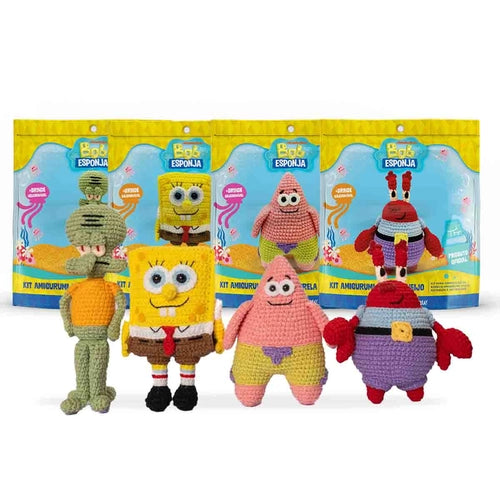Coleção Bob Esponja: 4 personagens DIY