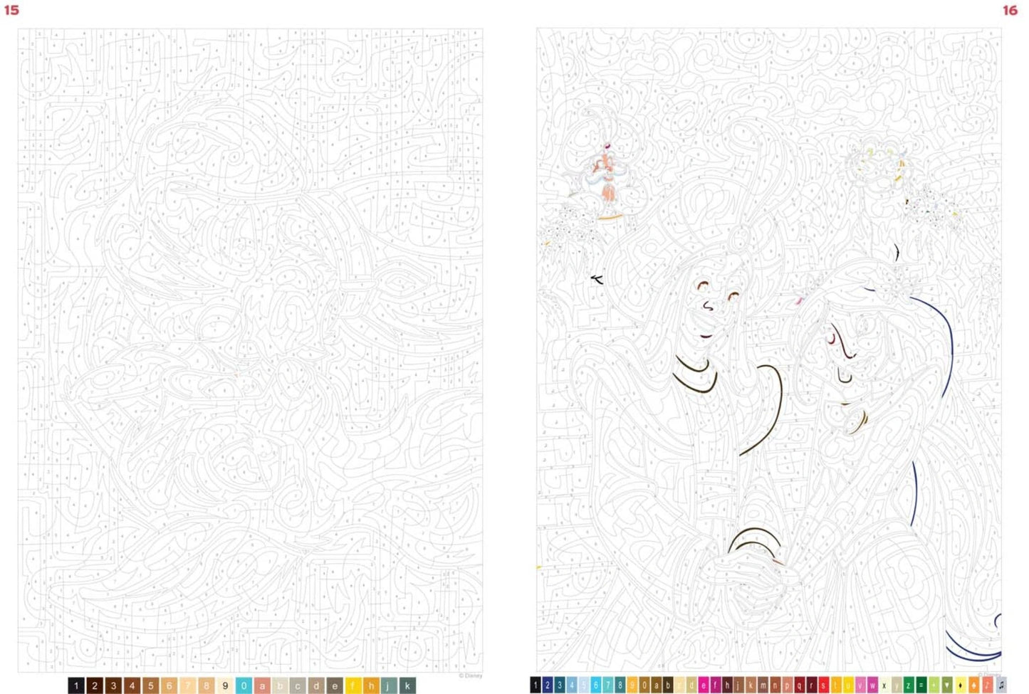 Pintura Numerada: Histórias de Amor da Disney