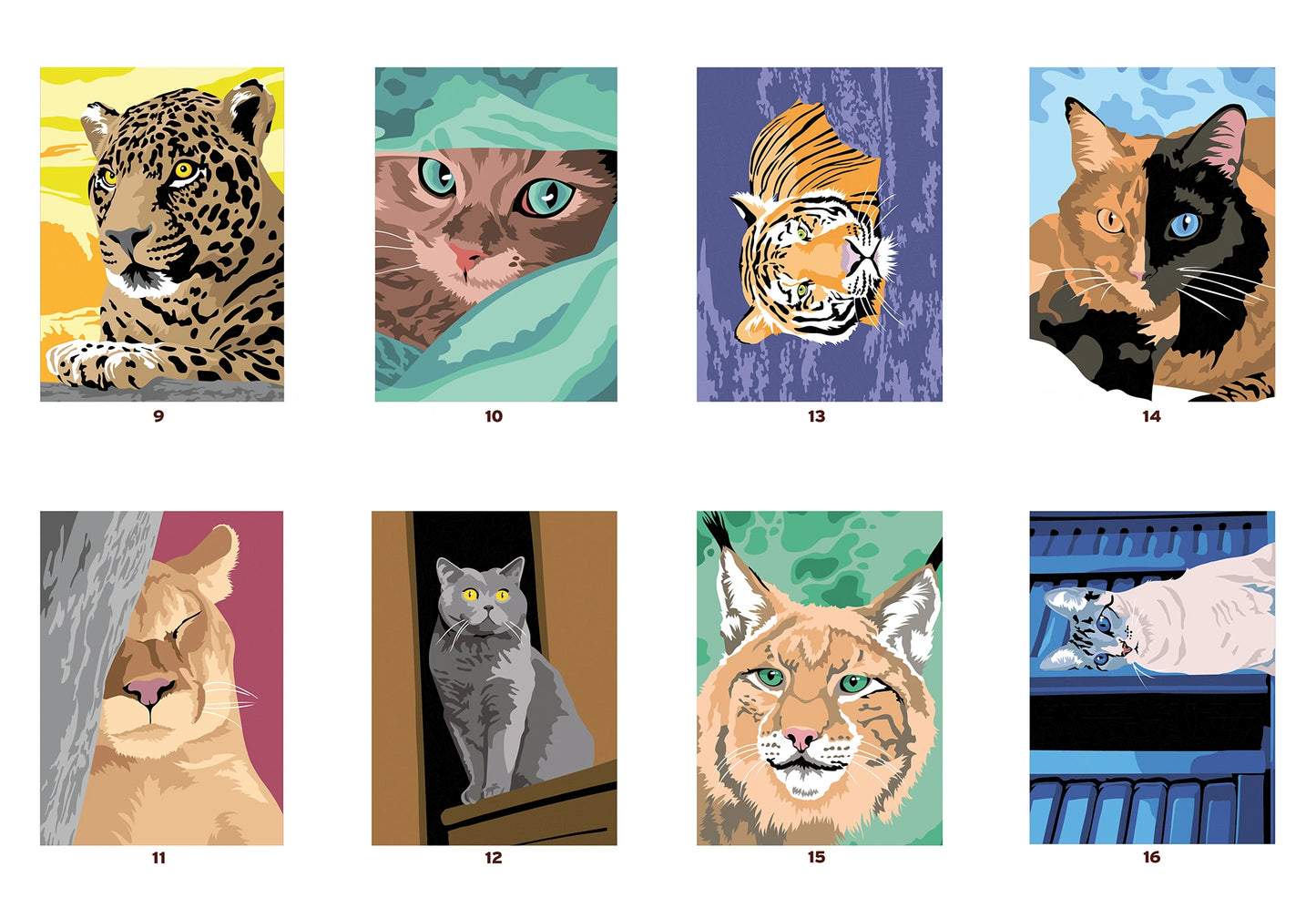 Pintura Numerada: Gatos e felinos