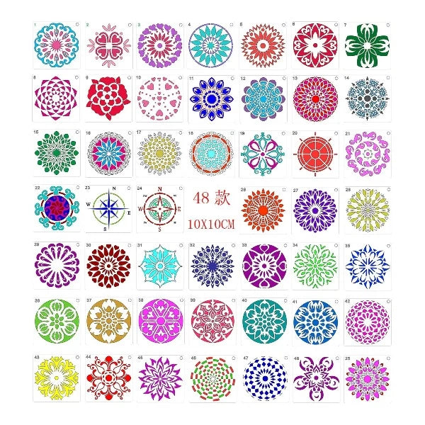 Kit completo: Canetas Magic Gold metálicas + 48 Moldes Mandalas 10x10cm