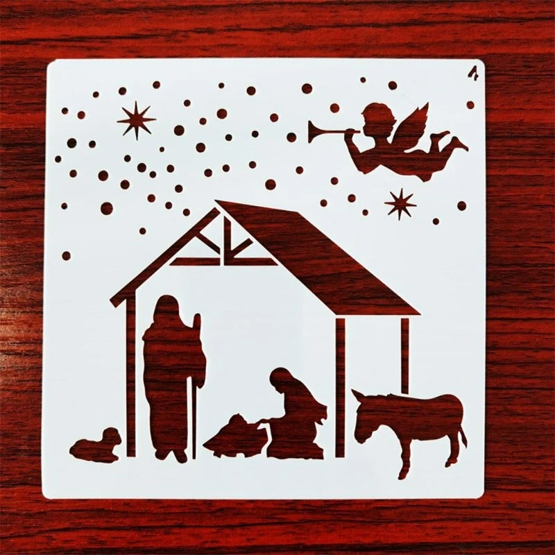 12 Pcs Stencils Feliz Natal