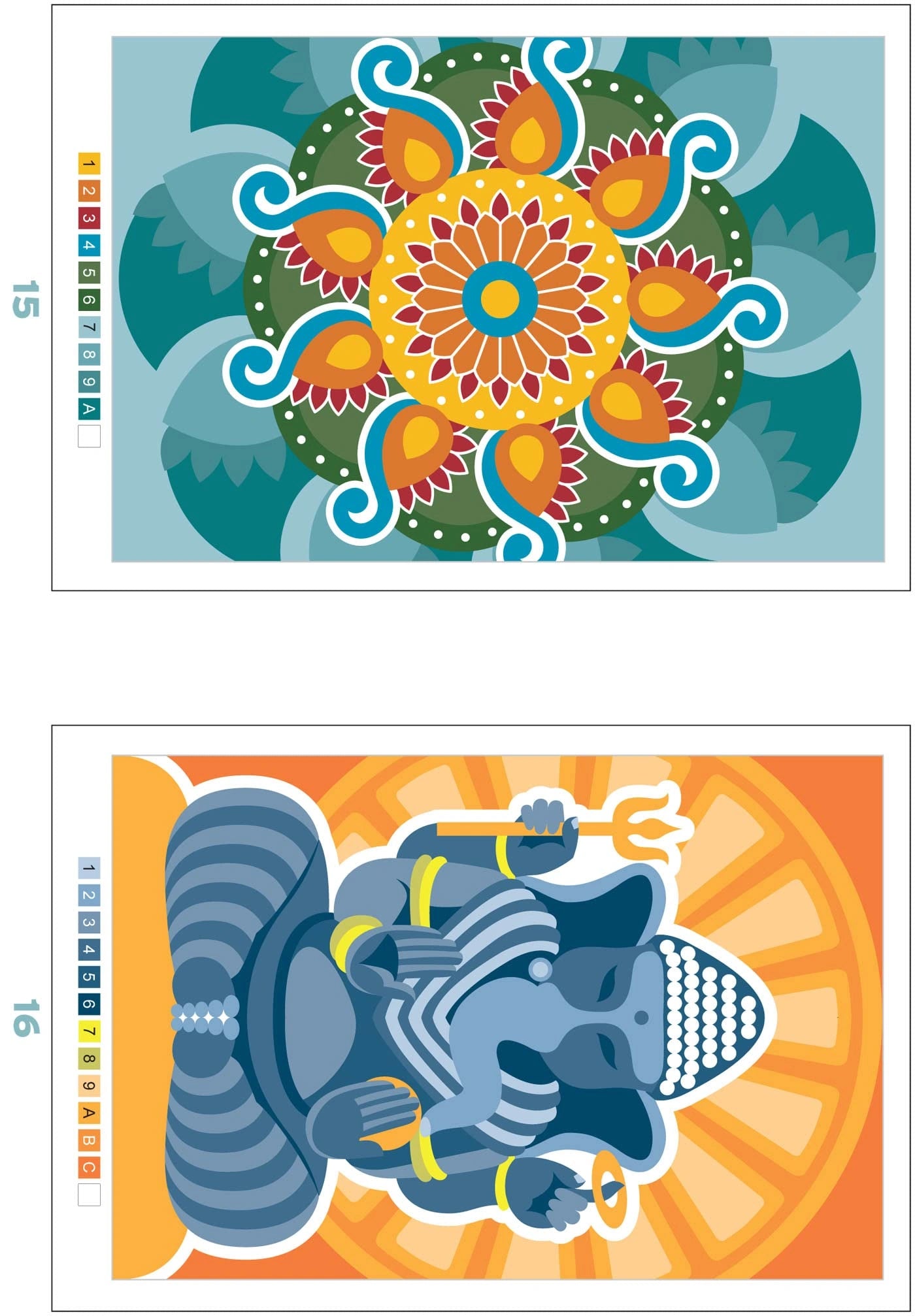 Pintura Numerada: Mandalas e rangolis