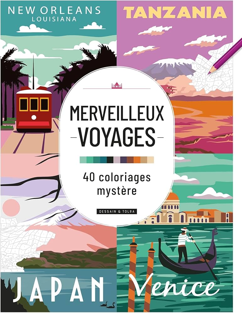 Pintura Numerada: Merveilleux voyages (livro físico)