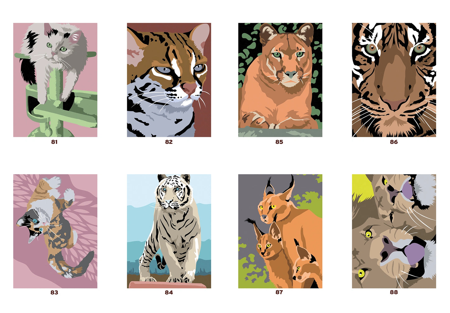 Pintura Numerada: Gatos e felinos