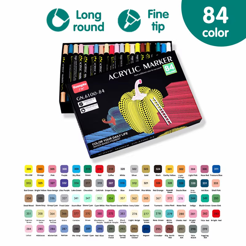 Canetas ArtDual Acrylic - ponta dupla (pontilismo)