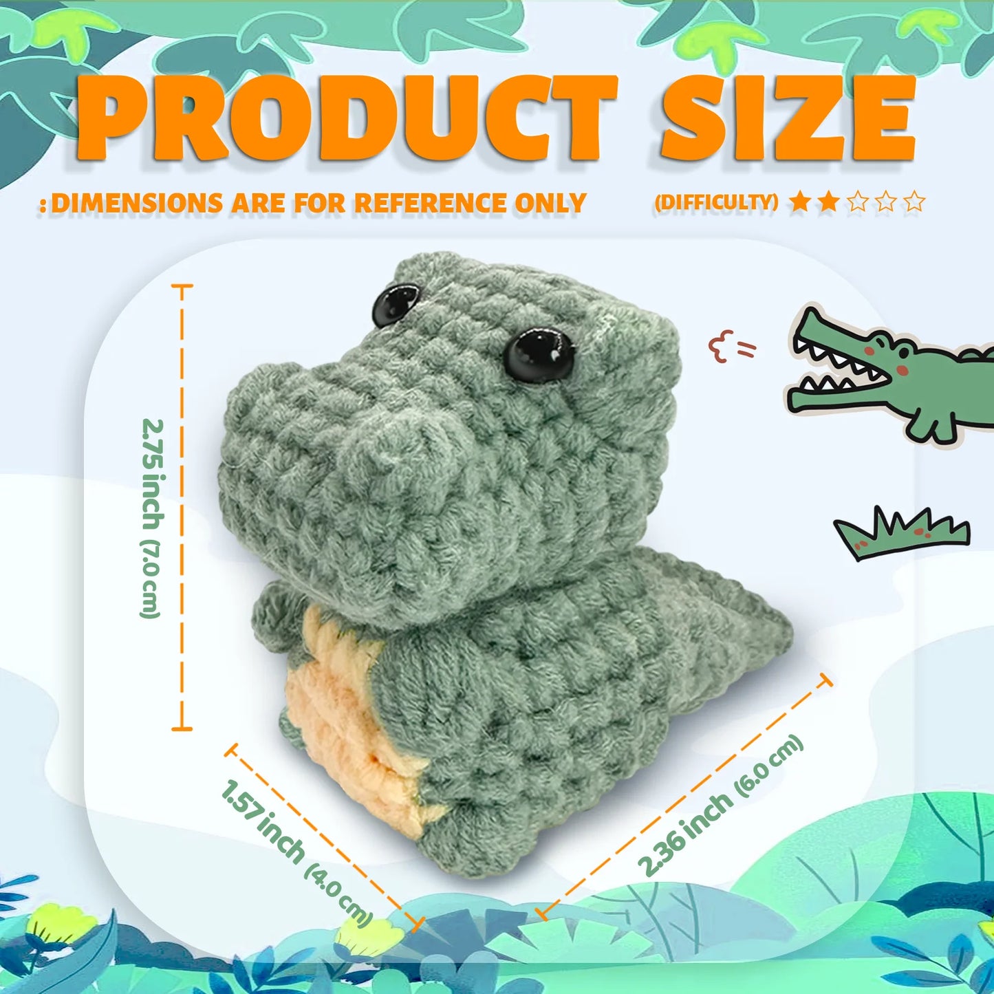 1pc mini conjunto de tecelagem de crocodilo
