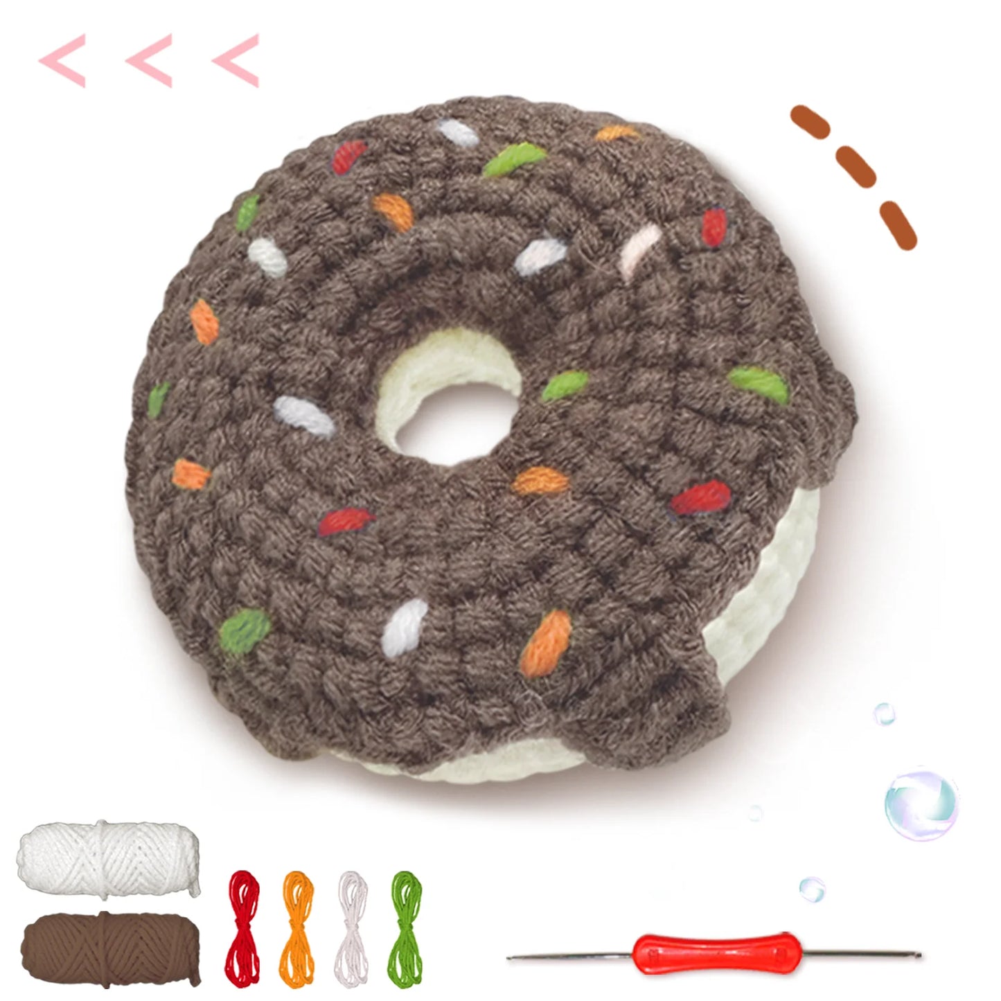 Kit de crochê com tema Donut