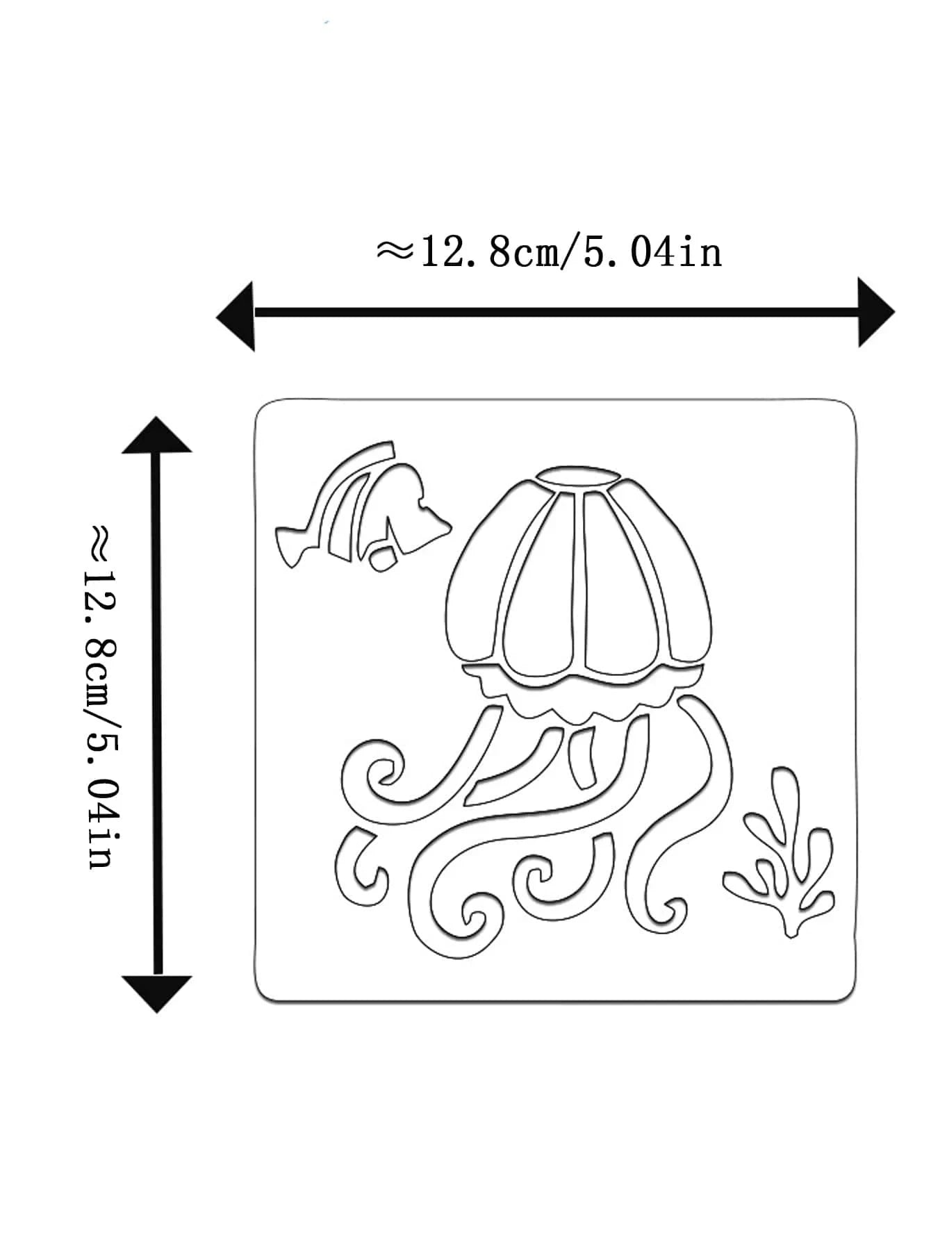 20pcs/13x13cm - Stencils marinhos