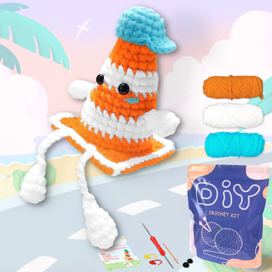 Conjunto de crochê YAMAXIN 1 unidade para iniciantes, inclui tutoriais de vídeo passo a passo (acessórios em cor aleatória)