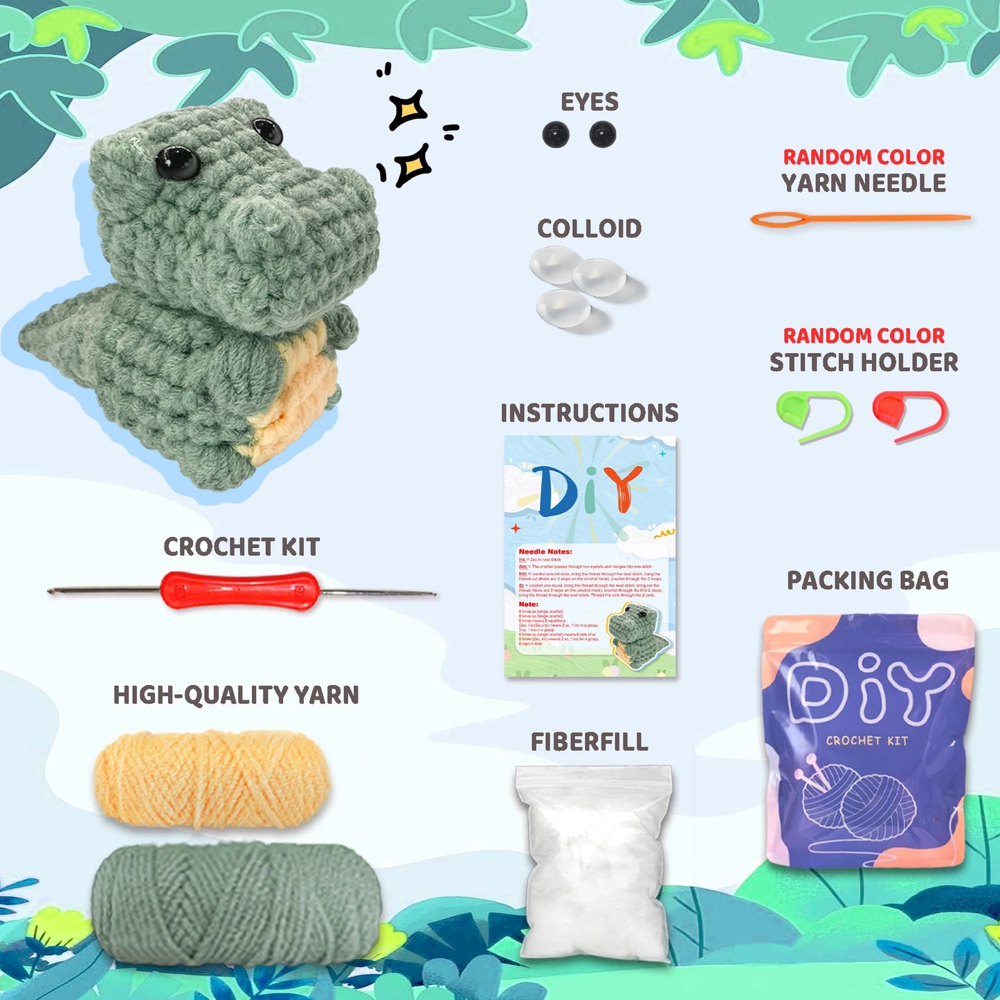 1pc mini conjunto de tecelagem de crocodilo