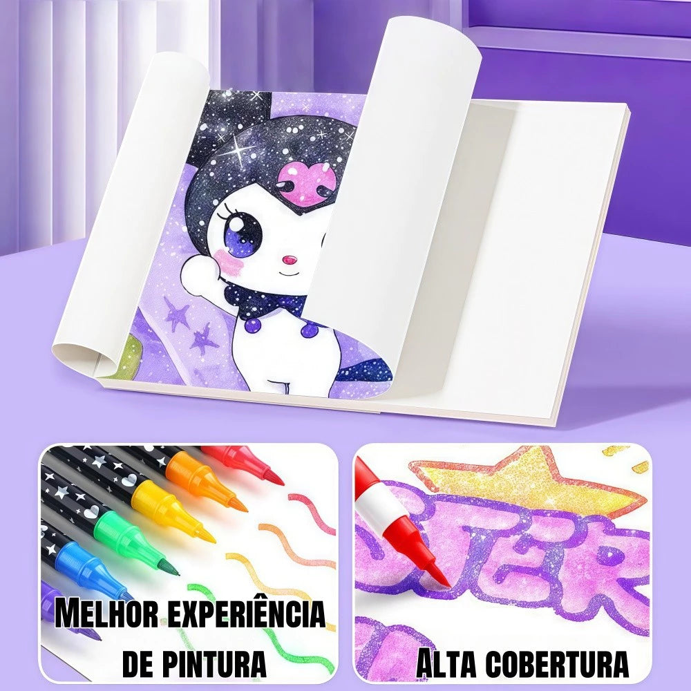 Canetas GliMax (ponta dupla cintilante)