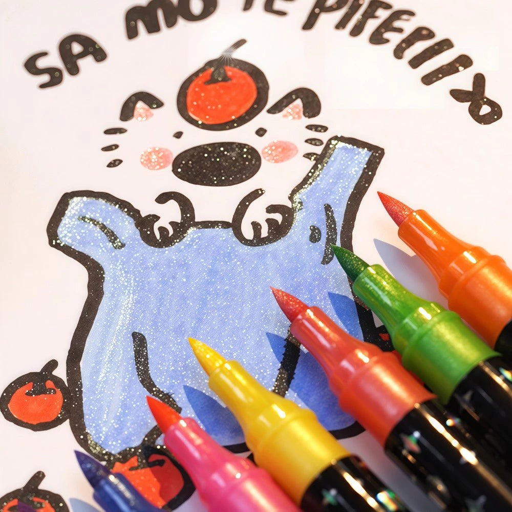 Canetas GliMax (ponta dupla cintilante)