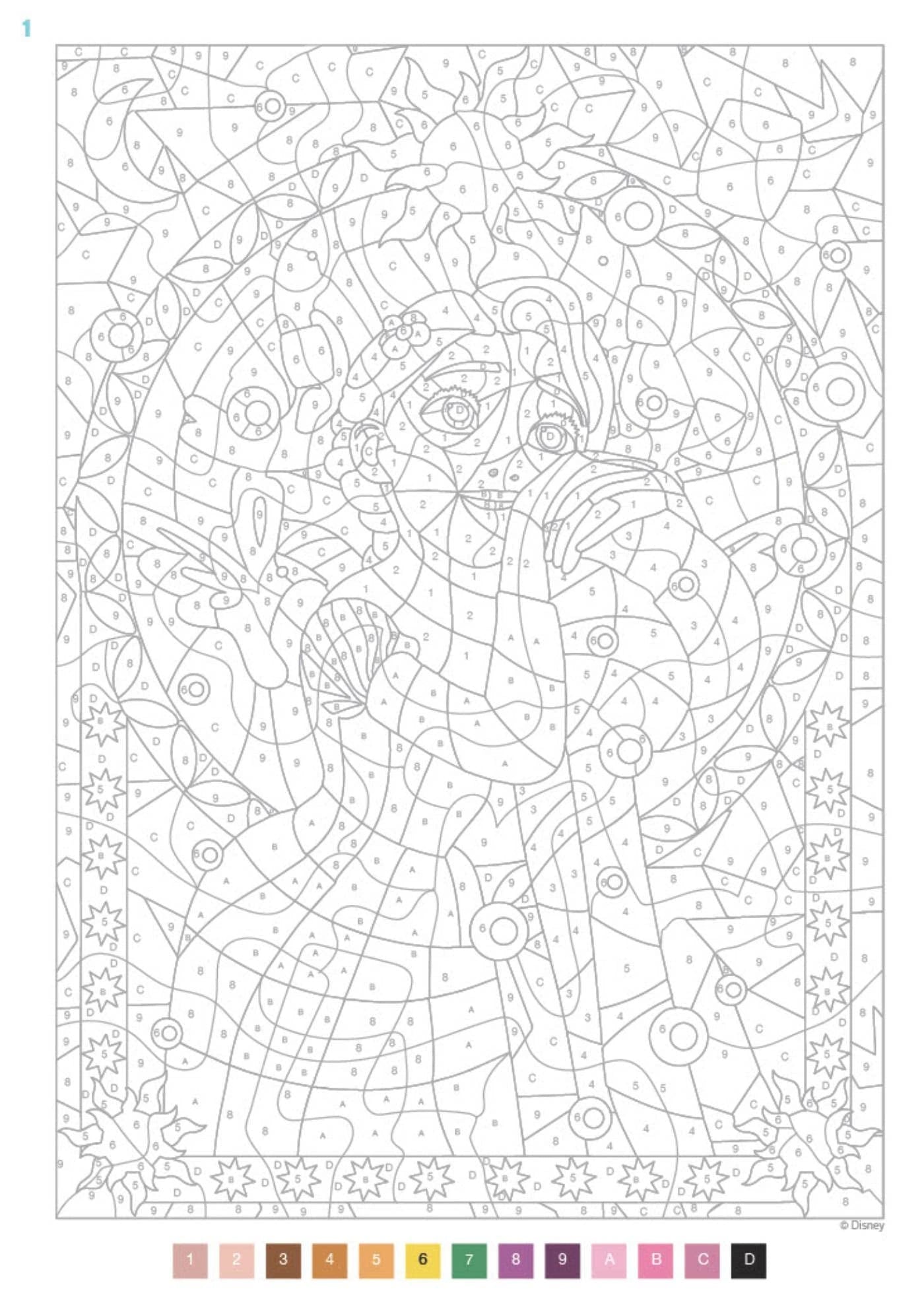Pintura Numerada: Disney Vitral