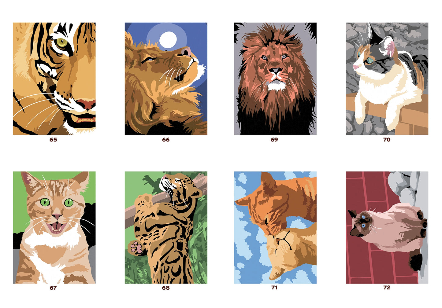 Pintura Numerada: Gatos e felinos