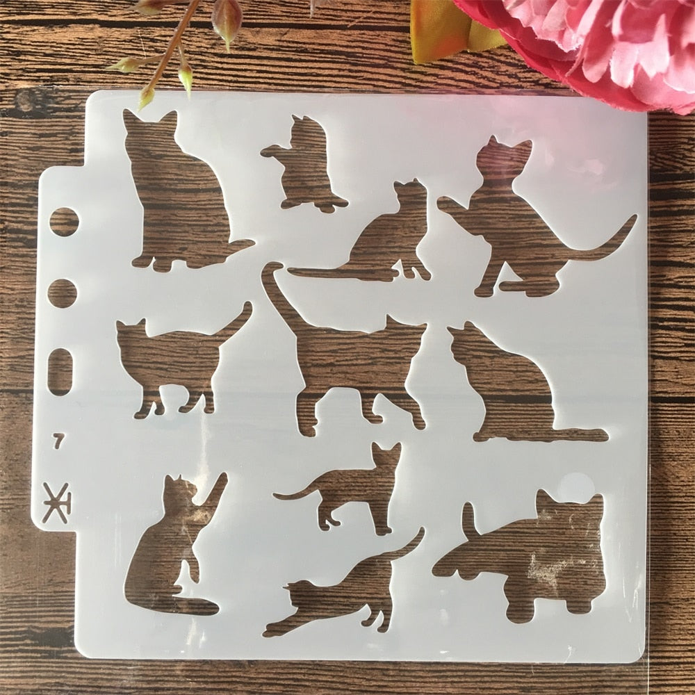 14x13cm gatos + 10 moldes festivos