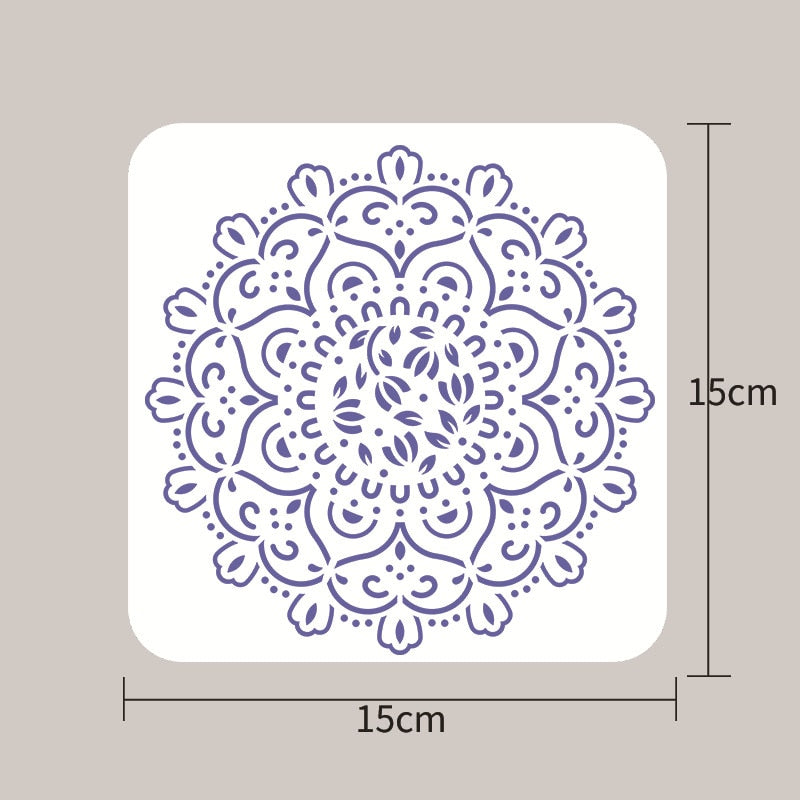 16Pcs/Set 15x15cm Flores Mandalas