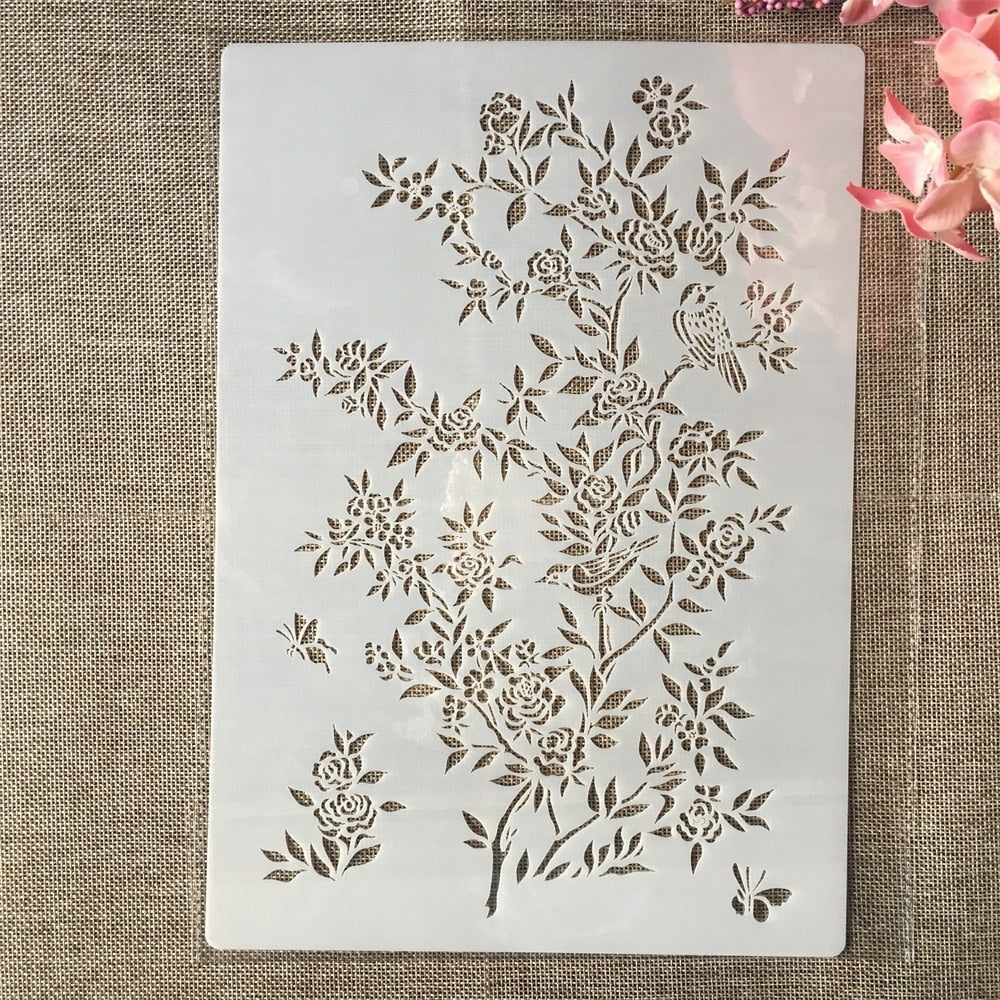 Stencils de Flores - A4/4pcs