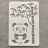 12Pcs/Set 20cm Stencils Flores e Panda