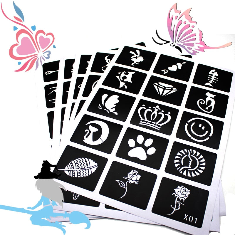 133pcs stencils adesivos