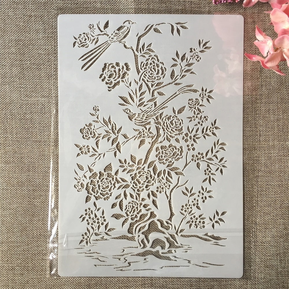 Stencils de Flores - A4/4pcs