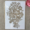 4Pcs A4 Stencils de Flores