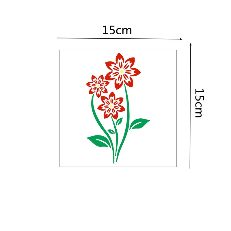 Stencils de flores 20pcs - 15x15cm